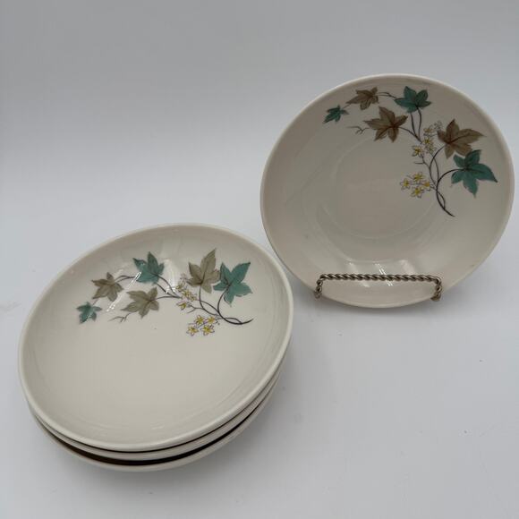 Vintage Soup Bowls Woodbine by Syracuse Carefree Fine China 1960's - Picture 2 of 8